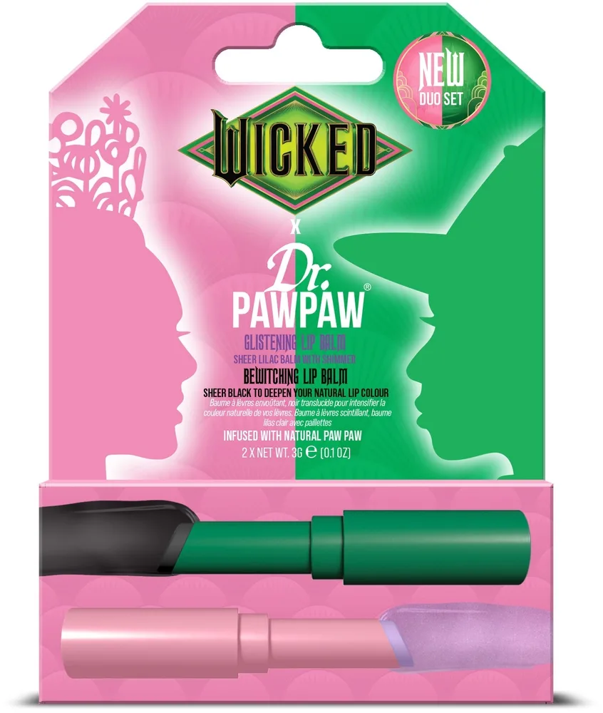 Набор бальзамов для губ Dr. Pawpaw x Wicked Bewitching и Glistening 2 шт по 3 г