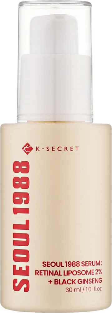 Сыворотка для лица K-Secret Seoul 1988 Retinal Liposome антивозрастная, с чёрным женьшенем, 30 мл