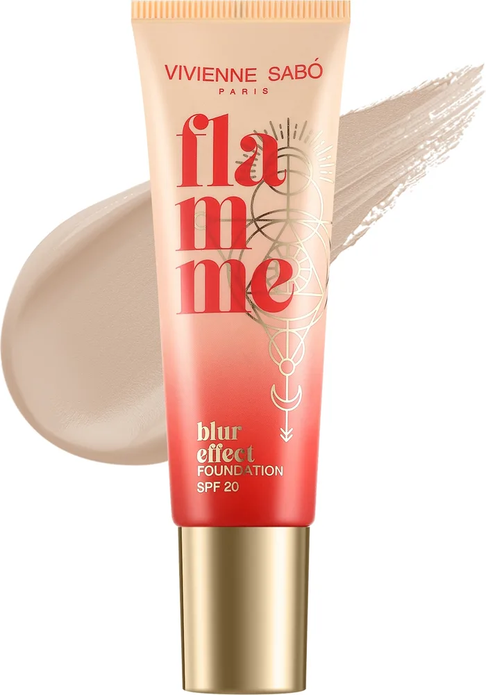 Тональный флюид Vivienne Sabo Flamme Foundation сияющий SPF 20, 23 мл, оттенок 01