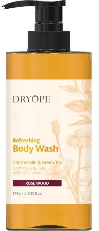 Dryope Dryope Rosewood Refreshing Body Wash - Освежающий гель для душа Ромашка и зелёный чай, аромат Розовое дерево, 500 мл