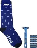 Мужской набор для бритья Gillette Sensor 3+ Comfort станок и восемь сменных кассет с носками — фото 2