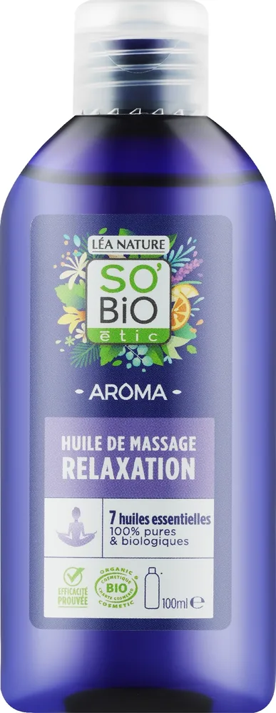 Расслабляющее масло для массажа So'Bio Etic Aroma с эфирными маслами