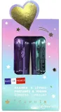 Набор веганских бальзамов для губ Inuwet Bunny Noel оттенки Metal Turquoise и Metal Purple 2 шт по 3.5 г — фото 1