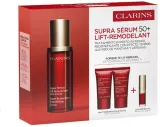 Essence Zestaw - Набор Clarins Supra Serum сыворотка для лица 50 мл кремы для лица 2 шт по 15 мл и масло для губ 3 мл для зрелой кожи — фото 1