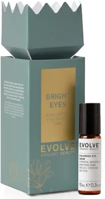 Сыворотка для области вокруг глаз Evolve Organic Beauty Hyaluronic Bright Eyes с гиалуроновой кислотой алоэ и экстрактом огурца для сияния 10 мл