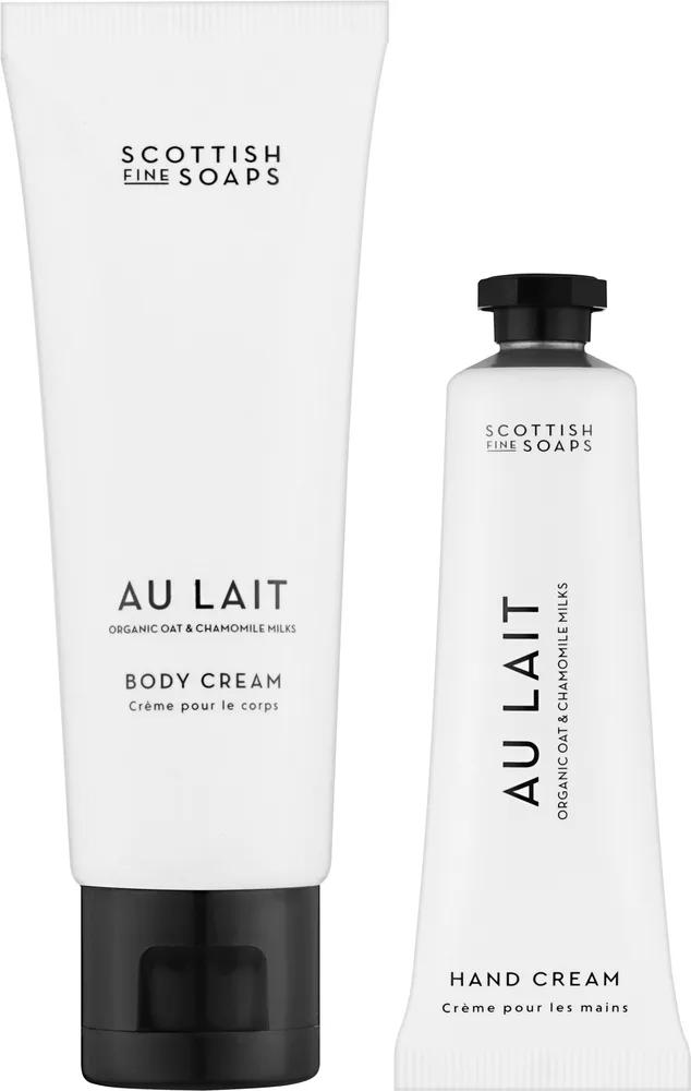 Набор для тела Scottish Fine Soaps Au Lait масло для тела и крем для рук с маслом какао и ши 75+30 мл