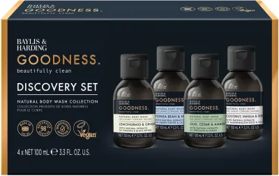 Набор гелей для душа Baylis & Harding Goodness Discovery четыре аромата на растительной основе 4x100 мл