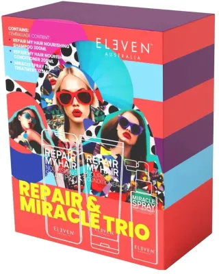 Набор Eleven Australia Repair шампунь 300 мл кондиционер 200 мл и спрей-уход Miracle 125 мл