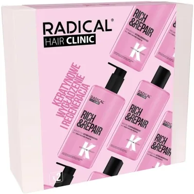 Набор для волос Farmona Radical Hair Clinic мицеллярный шампунь и кондиционер с кератином для поврежденных волос 300+260 мл