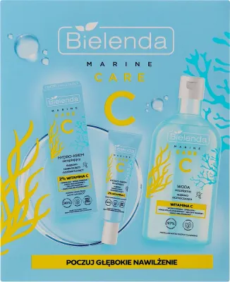Набор для лица Bielenda C Marine Care мицеллярная вода и крем с витамином C и гиалуронатом 400+50 мл