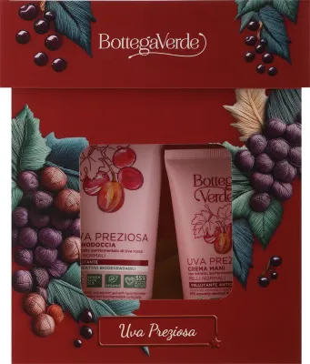 Набор Bottega Verde Red Grape гель для ванны и душа 200 мл и крем для рук 75 мл