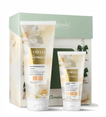 Набор Bottega Verde Camellia And Retinol гель для ванны и душа 200 мл и крем для рук 75 мл