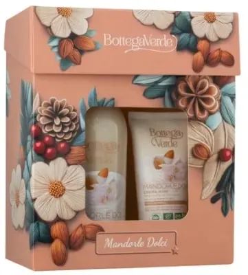 Набор Bottega Verde Mandorle Dolci гель для душа с молоком и миндалем 400 мл и крем для рук 75 мл
