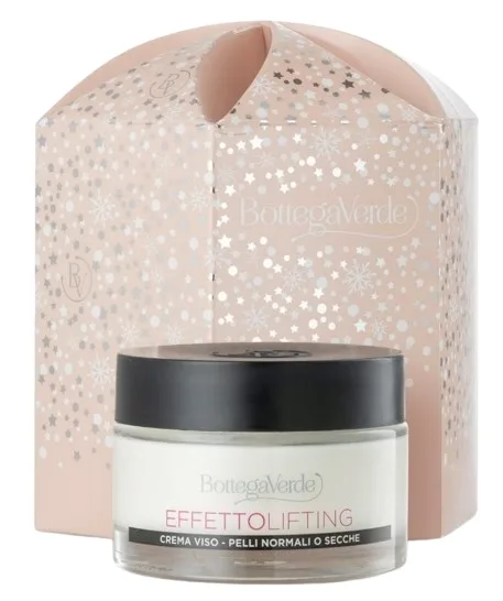 Крем для лица Bottega Verde Effeto Lifting с гиалуроновой кислотой маслом ши и экстрактом лотоса в подарочной упаковке 50 мл