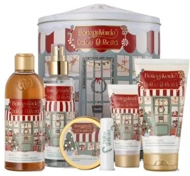 Набор для тела Bottega Verde Dolce Felicita гель молочко спрей крем масло и бальзам фундук и соленая карамель
