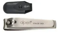Кусачки для маникюра Alpen 6 см сталь AISI 420 сатин с чехлом пилкой и шабером