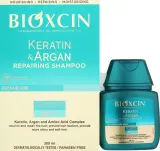 Набор шампуней Bioxcin Keratin & Argan с кератином и аргановым маслом для поврежденных волос 300+100 мл — фото 1