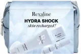 Набор для лица Rexaline Hydra Shock увлажняющая маска сыворотка и крем с гиалуронатом 75+10+15 мл — фото 2