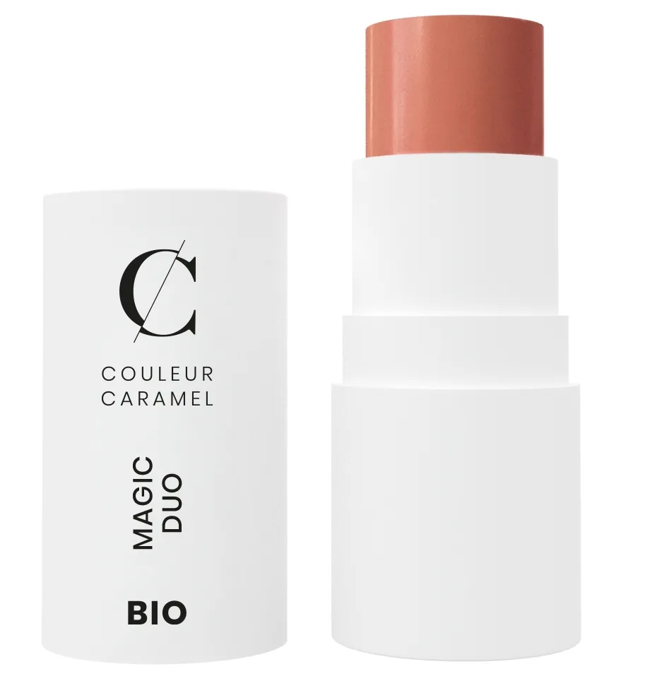 Румяна для щёк Couleur Caramel Magic Duo стик 2 в 1, с хайлайтером, 4,5 г