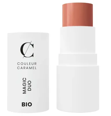 Румяна для щёк Couleur Caramel Magic Duo стик 2 в 1, с хайлайтером, 4,5 г