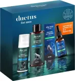 Мужской набор Duetus For Men шампунь для бороды крем для лица и масло для бороды с пантенолом 145+50+30 мл — фото 1