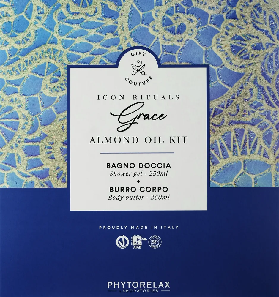 Phytorelax Laboratories Phytorelax Laboratories Icon Rituals Grace Almond Oil Kit (sh/gel/250 мл + b/cr/250 мл) - Набор для тела Phytorelax Grace Almond гель для душа и масло для тела с миндальным маслом 250+250 мл