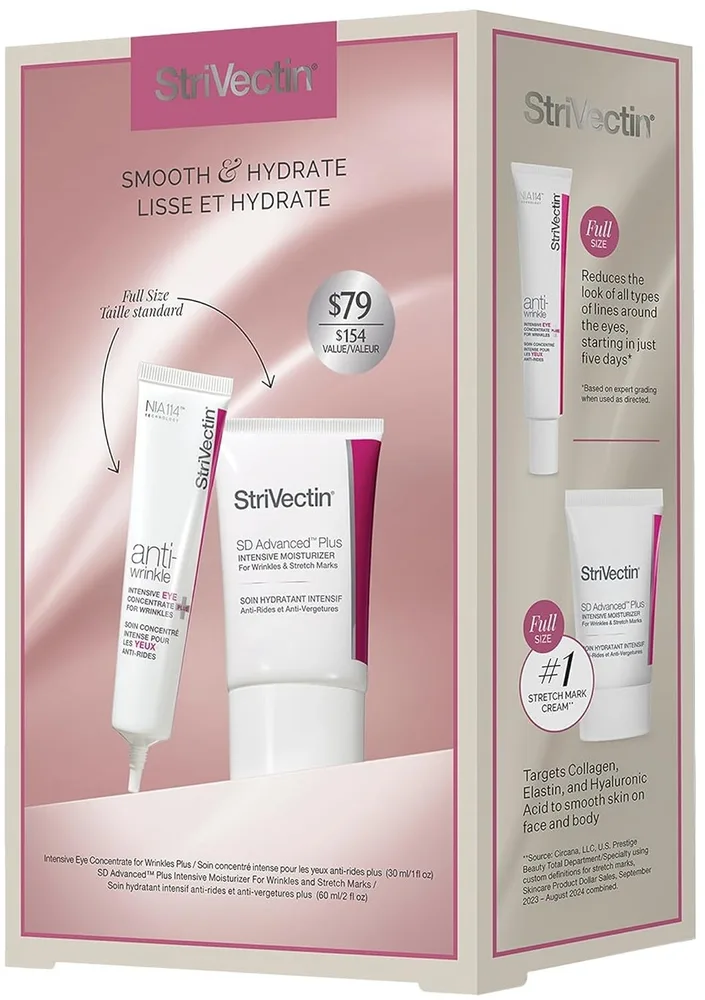 Набор для лица StriVectin Smooth and Hydrate концентрат для кожи вокруг глаз и увлажняющий крем-концентрат для зрелой кожи 30+60 мл