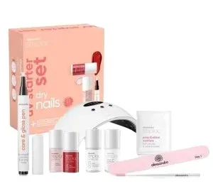 Маникюрный набор Alessandro International Striplac UV Starter Set 9 предметов с лампой LED 36 Вт для сухих ногтей