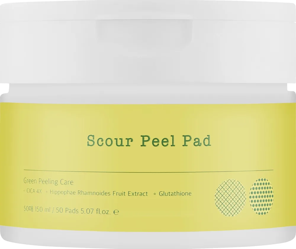Ottie Ottie Scour Peel Pad - Очищающие кислотные пилинг-диски для лица Scour Peel Pad, 50 шт