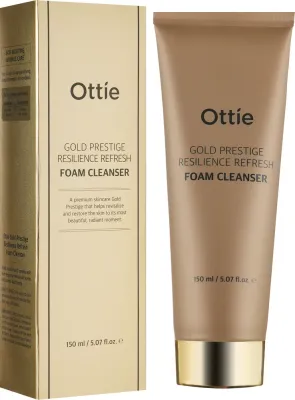 Ottie Gold Resilience Refresh Foam Cleanser увлажняющая пенка для умывания с керамидами и Q10 150 мл