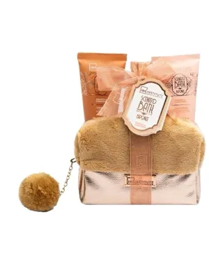 Набор IDC Institute Scented Bath Bronze апельсин и корица гель для душа 80 мл лосьон для тела 100 мл и косметичка с брелоком
