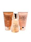 Набор IDC Institute Scented Bath Bronze апельсин и корица гель для душа 80 мл лосьон для тела 100 мл и косметичка с брелоком — фото 2