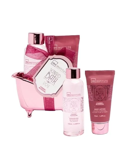 Набор IDC Institute Scented Bath Rose гель для душа Цветущая вишня 100 мл и лосьон для тела 50 мл