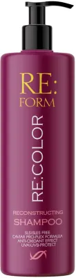 Шампунь Re:form Re:color с экстрактом икры, гибискусом и UV-фильтром для окрашенных волос, 400 мл