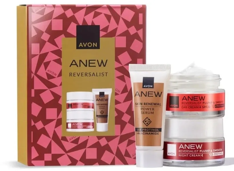 Набор для лица Avon Anew Reversalist дневной крем с SPF 20 ночной крем и сыворотка с технологией Protinol 15+15+10 мл