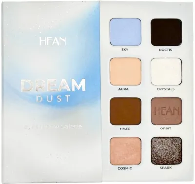 Палетка теней для век Hean Dream Dust Eyeshadow Palette 8 оттенков, матовые и металлик, 9 г