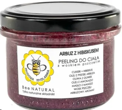 Miodowa Mydlarnia Miodowa Mydlarnia Body Scrub - Скраб для тела Арбуз и Гибискус с маслом семян арбуза, 200 г