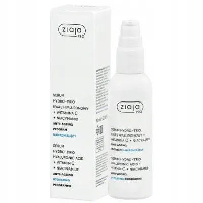 Сыворотка для лица Ziaja Pro Serum Hydro-Trio антивозрастная, увлажняющая, 90 мл