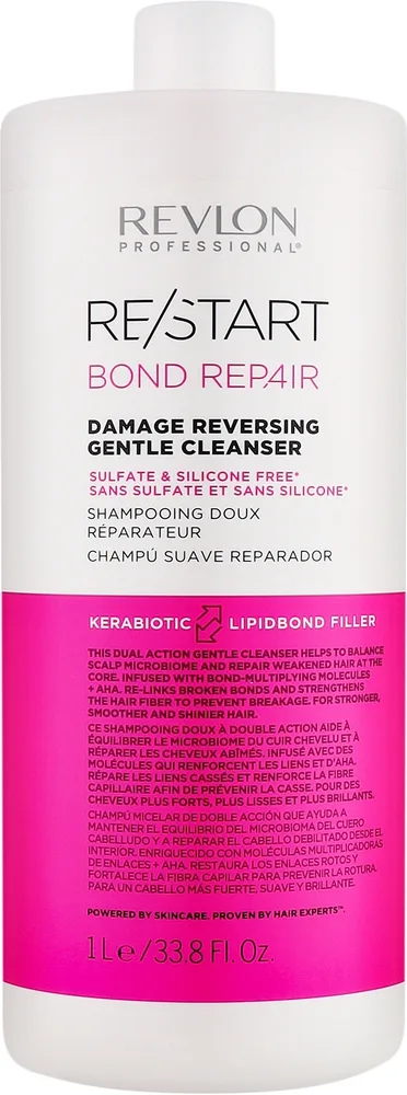 Шампунь Revlon Professional Restart Bond Repair восстанавливающий, с пантенолом, 250/1000 мл