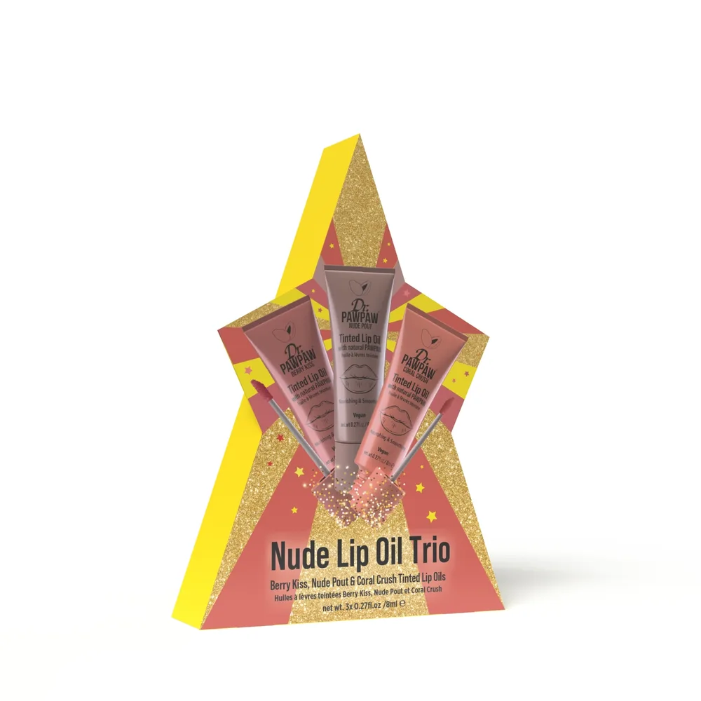 Набор масел для губ Dr. PAWPAW Nude Lip Oil Trio три оттеночных масла с папайей и алоэ 3x8 мл