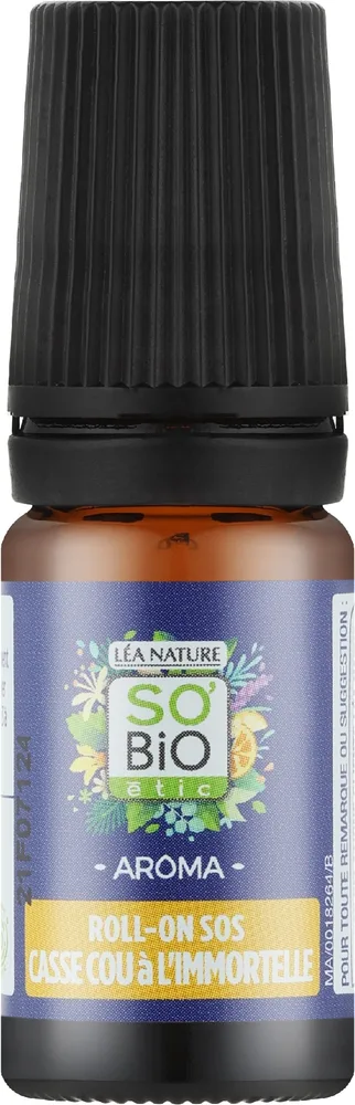 So'Bio Etic So'Bio Etic SOS Neckbreaker With Immortelle Organic Roll-On - Смесь эфирных масел So Bio Etic SOS роллер 5 мл органическая с бессмертником