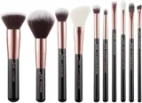 Набор кистей для макияжа Jessup Black Rose Gold Mix Hair Brush Set T156 из 10 предметов — фото 1
