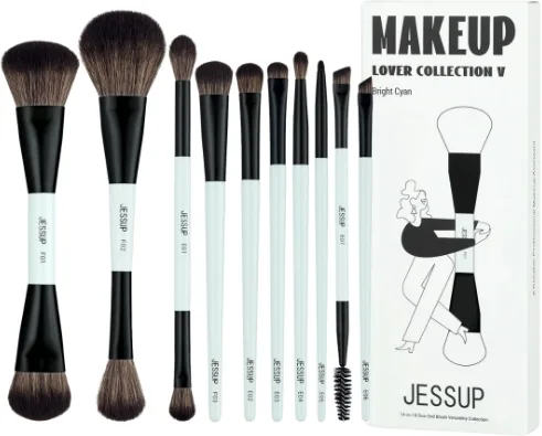 Набор кистей для макияжа Jessup 14-in-10 Duo-End Brush Versatility Collection, модель T500, 14 шт