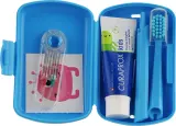 Дорожный набор Curaprox Kids для детей 6-12 лет зубная щетка паста 10 мл межзубные ершики и наклейки синее — фото 2