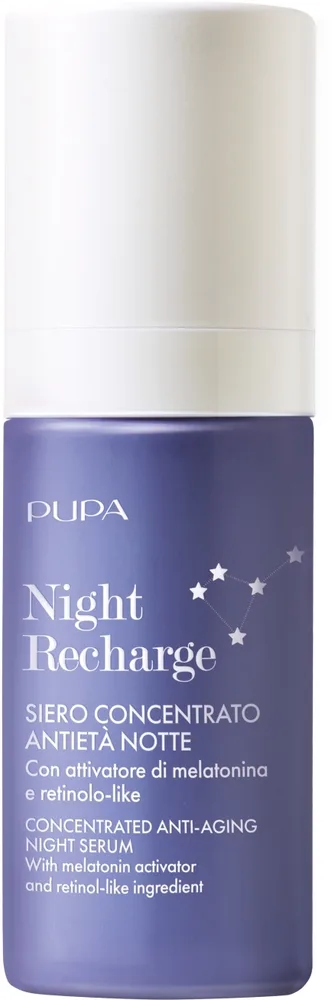 Сыворотка для лица Pupa Night Recharge концентрированная, антивозрастная, ночная, 30 мл