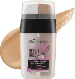 База под макияж Bielenda Beauty Base Satin Foundation + Glow Booster 2 в 1, с сатиновым финишем, 2 x 7,5 г, оттенок 02 — фото 1