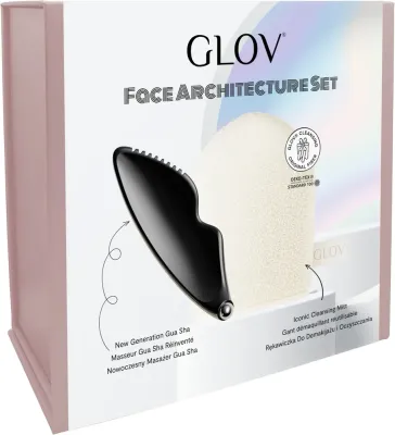 Набор для ухода за лицом Glov Face Architecture рукавица для снятия макияжа и массажер гуаша