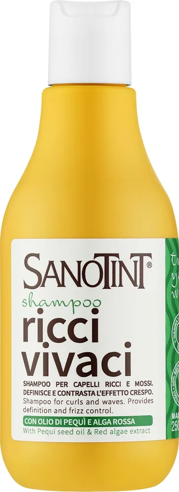 Шампунь Sanotint Ricci Vivaci для кудрявых волос с маслом пеки, красными водорослями и просом, 250 мл