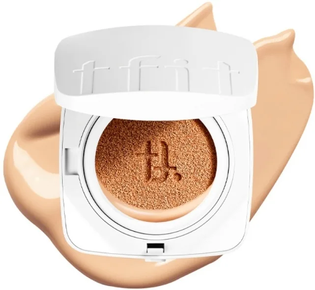 Тональное средство Tfit Layering Fit Cover Cushion Ex SPF50+ в формате кушона, матирующее, 12 г, оттенок W02 - Almond Butter