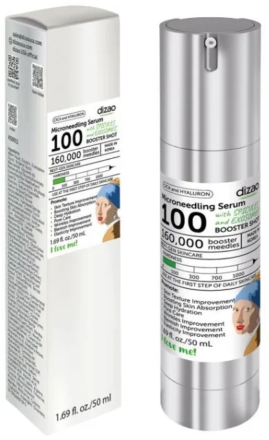 Сыворотка для лица Dizao Microneedling Booster Shot 100 со спикулами и экзосомами, 50 мл